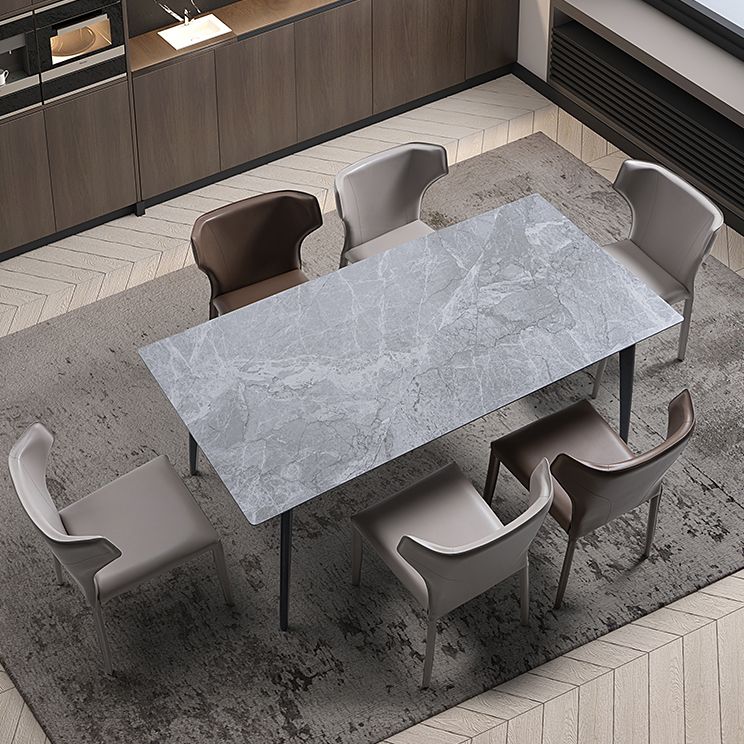 Moderne lederen armloze eetkamerstoel Wingback Side Chair voor restaurantgebruik