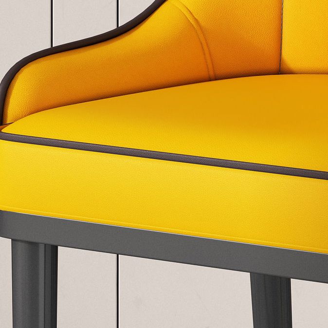 Glam Style Parsons Dining Side Chair Leather Indoor Dining Chair Clearhalo 'Dining Chairs' 'Dining Tables & Seating' 'dining_chair' 'furn' 'furn_dining_chair' 'Furniture' 'furniture_dining_chair' 'Kitchen & Dining Furniture' 1200x1200_7dea2066-55d2-459b-8c31-f13abdf4bfd9