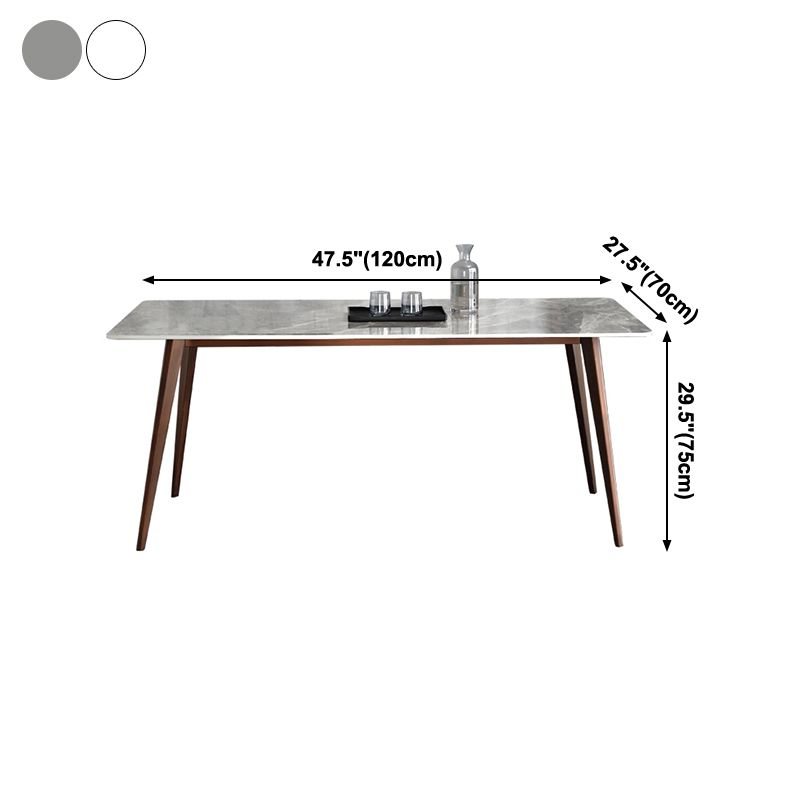 Mid-Century Modern Sintered Stone Table 4 Legs Rectangle Table for Home Clearhalo ' dining_table' 'Dining Tables & Seating' 'Dining Tables' 'furn' 'furn_dining_table' 'Furniture' 'furniture_dining_table' 'Kitchen & Dining Furniture' 'kitchen&dining_furn' 'kitchen' 'kitchen_dining_table' 1200x1200_7deae580-2a2f-43db-83ba-ac3aee5d194c