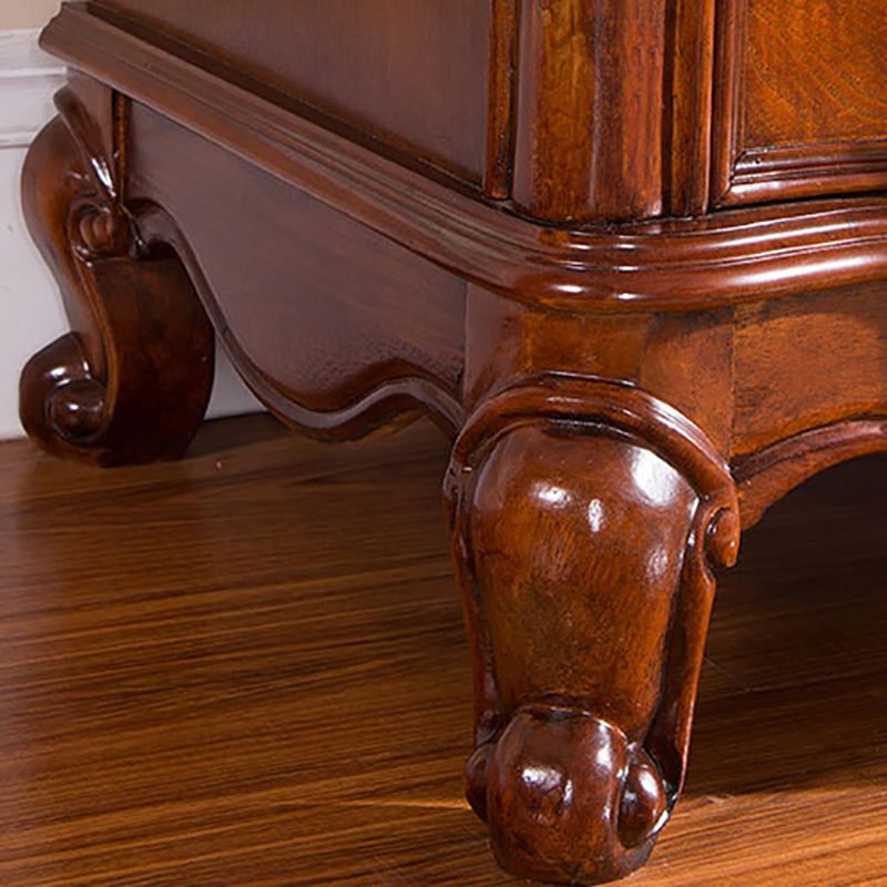 Solid Wood TV Console Traditional Enclosed TV Cabinet with Glide Drawers Clearhalo 'furn' 'furn_tv_stands_entertainment_centers' 'Furniture' 'Living Room Furniture' 'TV Stands & Entertainment Centers' 'TV Stands & Media Storage Furniture' 'tv_stands_entertainment_centers' 1200x1200_7dec3050-67b4-4aa1-b231-9d0776bbd69b
