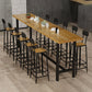 Cafe Modern Solid Wood Bistro Table Rectangle Footrest Trestle Pub Bar Table Clearhalo 'Bar Furniture' 'Bar Tables' 'bar_tables' 'furn' 'furn_bar_tables' 'Furniture' 'furniture_bar_tables' 'Kitchen & Dining Furniture' 'kitchen&dining_furn' 'kitchen' 1200x1200_7dec5162-298d-4201-aab7-8478ae5e0231
