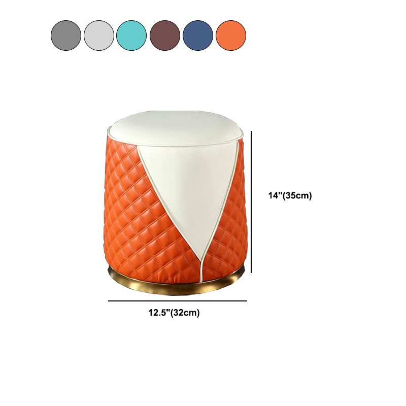 Orange Leather Standard Water Resistant Square Indoor Standard Clearhalo 'furn' 'furn_ottomans_poufs' 'Furniture' 'Living Room Furniture' 'Ottomans & Poufs' 'ottomans_poufs' 1200x1200_7dec5251-296b-44a4-981d-da795c13ba2d