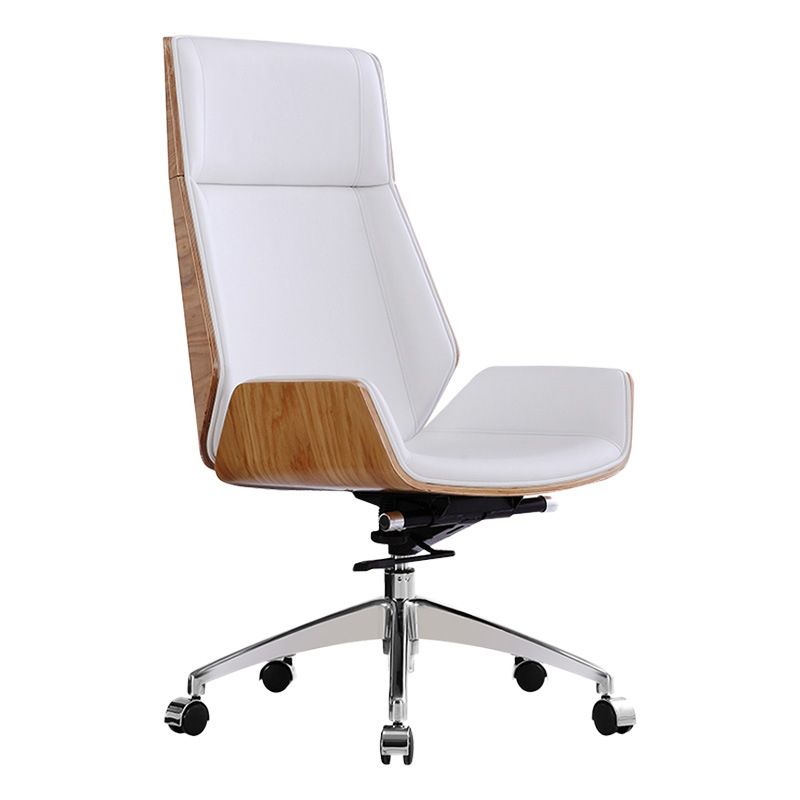 High Back Executive Chair Contemporary Armless Chair with Wheels Clearhalo 'furn' 'furn_office_chair' 'Furniture' 'Office Chairs' 'Office Furniture' 'office_chair' 1200x1200_7dec9eb2-3acb-4efb-bc51-5d29cd8ec637