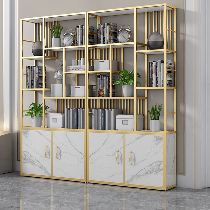 Contemporary 70.87" H Metal Shelf Open Bookcase for Living Room Clearhalo 'Bookcases' 'furn' 'furn_bookcases' 'Furniture' 'Office Furniture' 1200x1200_7ded8866-ed6c-491a-9970-c36eb22e6448