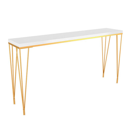 Modern White Wooden Bar Table Rectangle Dining Table with 4 Legs Clearhalo 'Bar Furniture' 'Bar Tables' 'bar_tables' 'furn' 'furn_bar_tables' 'Furniture' 'Kitchen & Dining Furniture' 1200x1200_7df02f63-5fbb-4898-9b84-1069a729af5f