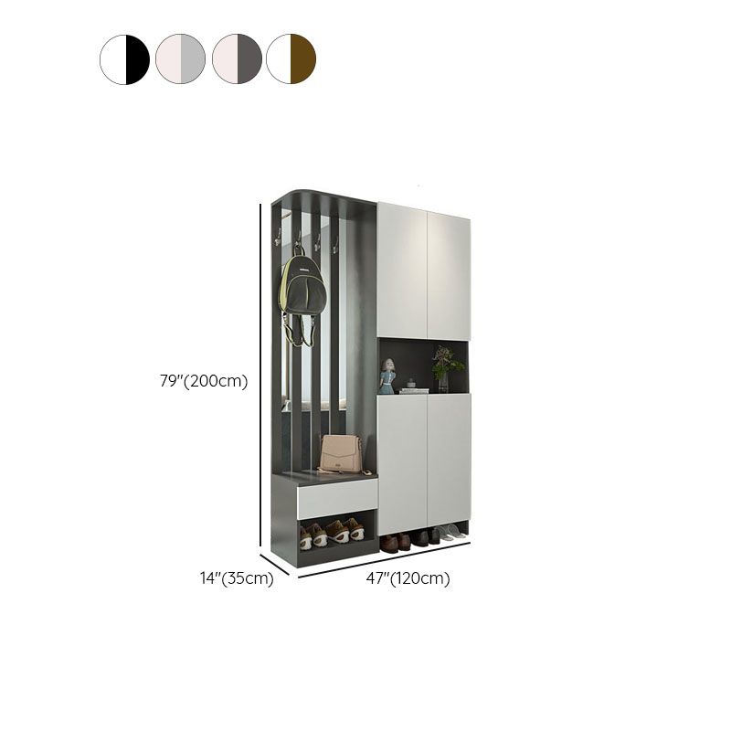 Modern 2-door Wood 78.74" Tall Accent Cabinet with Drawer for Living Room Clearhalo 'Cabinets & Chests' 'cabinets_chests' 'furn' 'furn_cabinets_chests' 'Furniture' 'Living Room Furniture' 1200x1200_7df28a91-597c-46b7-84c3-d64ffee560d5