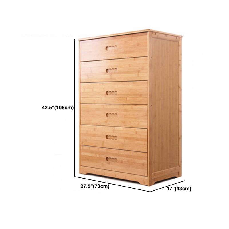 Contemporary Brown Accent Chest Rectangle Chest with Drawers