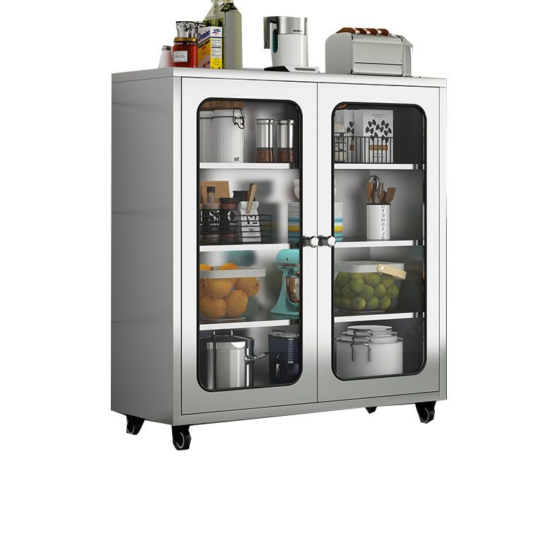 Plate-forme de style moderne plate latérale en métal avec porte à domicile