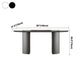 Oval Two-Color Dining Table Simplicity Double Pedestal Table for Dining Room Clearhalo ' dining_table' 'Dining Tables & Seating' 'Dining Tables' 'furn' 'furn_dining_table' 'Furniture' 'furniture_dining_table' 'Kitchen & Dining Furniture' 'kitchen&dining_furn' 'kitchen' 'kitchen_dining_table' 1200x1200_7df5b3bc-c3c6-4145-94ab-291e4a5ff094