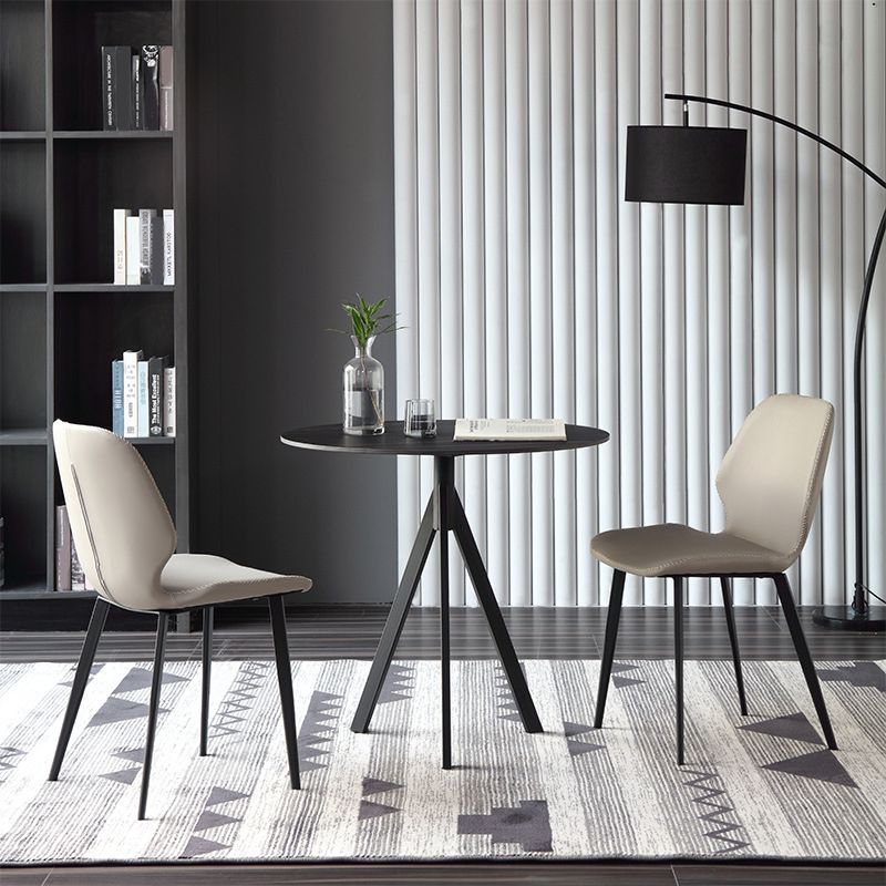 Modern Style Sintered Stone Dining Table Round Dinner Table with Pedestal Base Clearhalo ' dining_table' 'Dining Tables & Seating' 'Dining Tables' 'furn' 'furn_dining_table' 'Furniture' 'furniture_dining_table' 'Kitchen & Dining Furniture' 'kitchen&dining_furn' 'kitchen' 'kitchen_dining_table' 1200x1200_7df6871c-1ae9-4b7e-b125-b955fd8c39f6