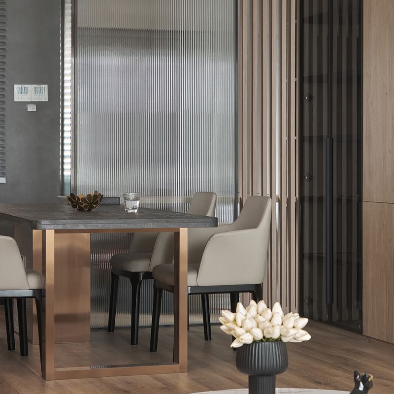 Upholstered Dining Accent Chair Faux Leather and Solid Wood Dining Room Chair Clearhalo 'Dining Chairs' 'Dining Tables & Seating' 'dining_chair' 'furn' 'furn_dining_chair' 'Furniture' 'Kitchen & Dining Furniture' 1200x1200_7df6ad2a-975c-40b8-ba18-f7968173fd63