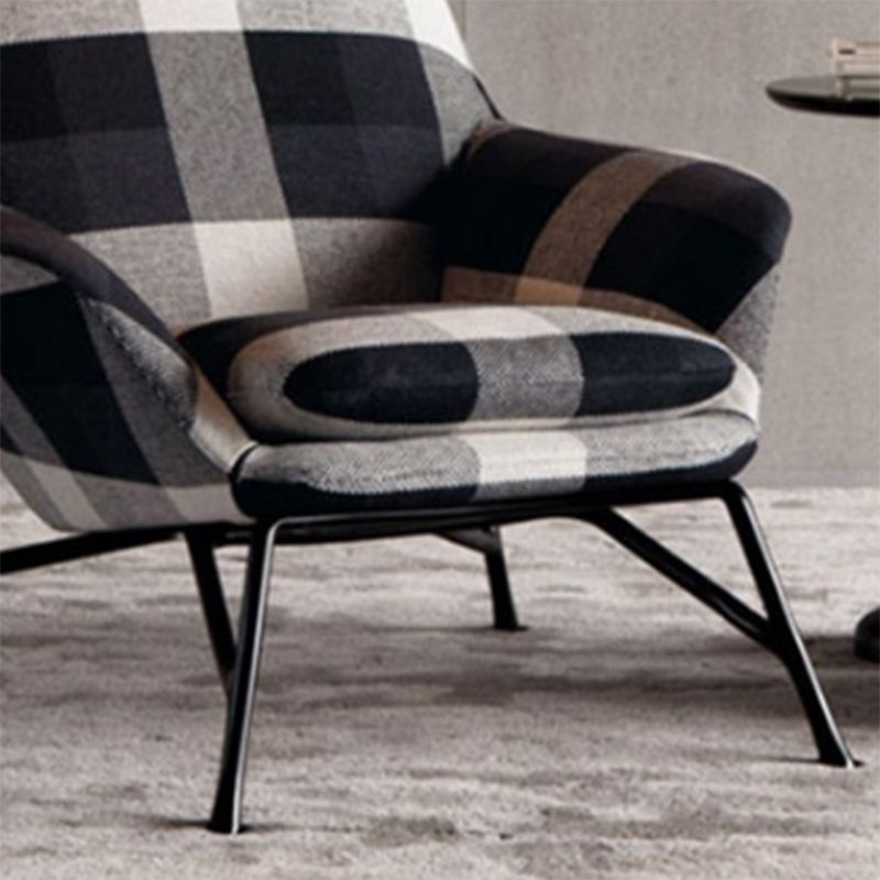 Linen Accent Chair Arms Included Accent Room Chair with Ottoman, 28.34" Wide Clearhalo 'Accent Chairs' 'accent_chairs' 'Chairs & Seating' 'furn' 'furn_accent_chairs' 'Furniture' 'Living Room Furniture' 1200x1200_7df7c13f-2dbc-412b-93da-42f1f00855c9