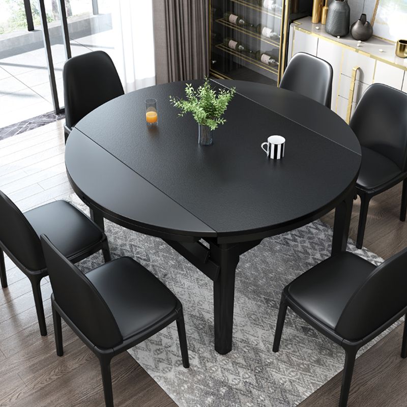 Modern Stone Scalable Dining Table Solid Wood Leg for Dining Room Clearhalo 'Dining Tables & Seating' 'Dining Tables' 'dining_table' 'furn' 'furn_dining_table' 'Furniture' 'Kitchen & Dining Furniture' 1200x1200_7df7f0e6-4786-4929-ac21-8d5bd3feb416