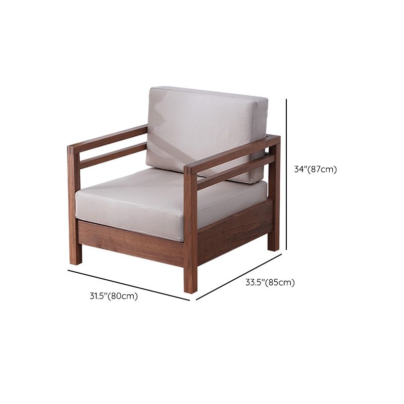 Solid Wood Farmhouse Loose Back Square Arm Sofa with Grey Cushions Clearhalo 'furn' 'furn_sofas' 'Furniture' 'Living Room Furniture' 'Sofa' 'sofas' 1200x1200_7df816a2-d654-40be-a8d8-bed5a34f9dfe