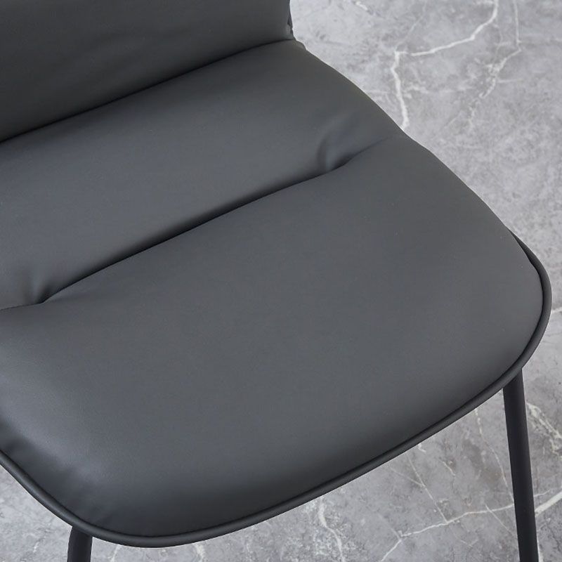 Modern PU Leather Dining Chairs Armless Metal Dining Chairs for Restaurant Use Clearhalo ' kitchen&dining_furn' 'Dining Chairs' 'Dining Tables & Seating' 'dining_chair' 'furn' 'furn_dining_chair' 'Furniture' 'furniture_dining_chair' 'Kitchen & Dining Furniture' 'kitchen' 1200x1200_7dfb6a2a-d889-470a-bb76-c41f7ccebe6e