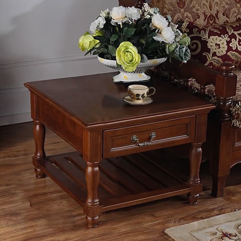 Tavolino in legno di campagna francese tavolino a doppio livello di divano laterale con conservazione