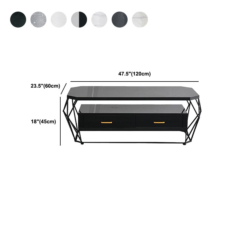 Frame Base Rectangular Glam Style Slate Table Plate Metal Iron Bottom Frame Coffee Table Clearhalo 'Coffee & Accent Tables' 'Coffee Tables' 'coffee_tables' 'furn' 'furn_coffee_tables' 'Furniture' 'Living Room Furniture' 1200x1200_7dfc0c87-609c-43dc-b262-0a8d6f9a2cfe