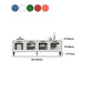 Mueble para TV con almacenamiento cerrado escandinavo Mueble para TV de madera sintética con 4 puertas