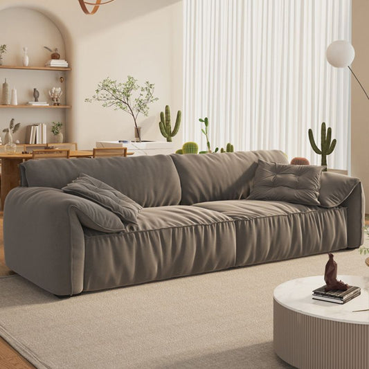 Zeitgenössischer Kunstlederkissen Top Arm -Sofa 2 Sitzerfleckresistent Sofa