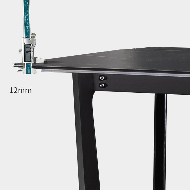 Mid-Century Modern Dining Table Black Rectangle Sintered Stone Dining Table Clearhalo ' dining_table' 'Dining Tables & Seating' 'Dining Tables' 'furn' 'furn_dining_table' 'Furniture' 'furniture_dining_table' 'Kitchen & Dining Furniture' 'kitchen&dining_furn' 'kitchen' 'kitchen_dining_table' 1200x1200_7dfe1ff1-d03f-4634-a104-fa677129561c
