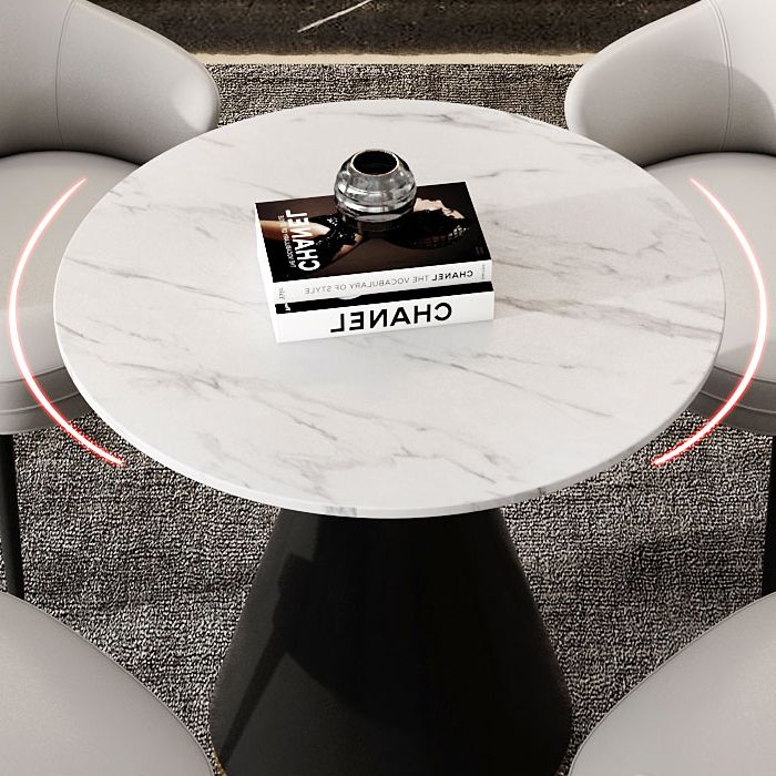 Traditional Luxury Round Dining Table Sintered Stone Table with Black Pedestal Base Clearhalo ' dining_table' 'Dining Tables & Seating' 'Dining Tables' 'furn' 'furn_dining_table' 'Furniture' 'furniture_dining_table' 'Kitchen & Dining Furniture' 'kitchen&dining_furn' 'kitchen' 'kitchen_dining_table' 1200x1200_7dff4d70-c224-4a7e-b7fb-d8a42fa2c037