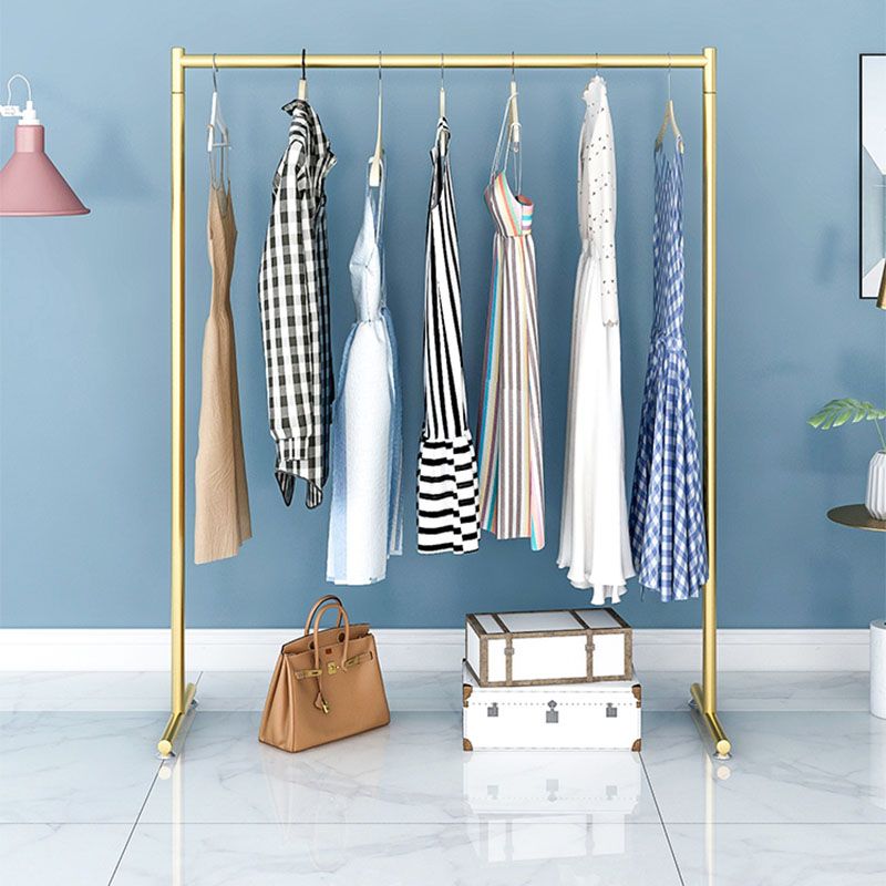Zeitgenössischer Kleiderregal Hängende Schiene Metallrahmen Eingangsmantelbügel
