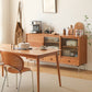 Moderno moderno mobile sideboard server in legno solido marrone con 2-disegno