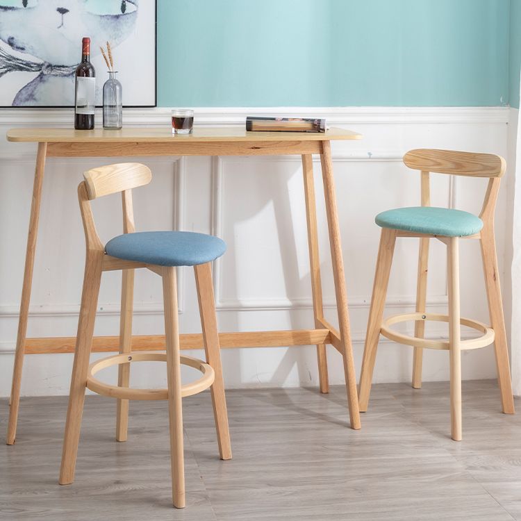 Modern Armless Backrest Counter Stool Wood Milk Tea Shop Bar Stool with Pedal Clearhalo 'Bar Furniture' 'Bar Stools' 'bar_stools' 'furn' 'furn_bar_stools' 'furniture_bar_stools' 'Kitchen & Dining Furniture' 'kitchen&dining_furn' 'kitchen' 'kitchen_furn' Furniture' 1200x1200_7e00146a-3c6d-45f2-b204-1cf66213d82e