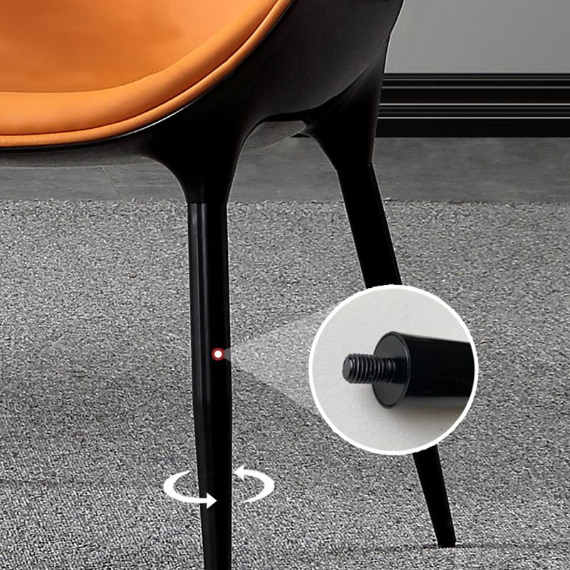 Contemporary Style Dining Chairs Kitchen Arm Side Chairs with Metal Legs (Set of 2) Clearhalo ' kitchen&dining_furn' 'Dining Chairs' 'Dining Tables & Seating' 'dining_chair' 'furn' 'furn_dining_chair' 'Furniture' 'furniture_dining_chair' 'Kitchen & Dining Furniture' 'kitchen' 1200x1200_7e008900-624f-4e07-8ed3-4a8cea1168fd