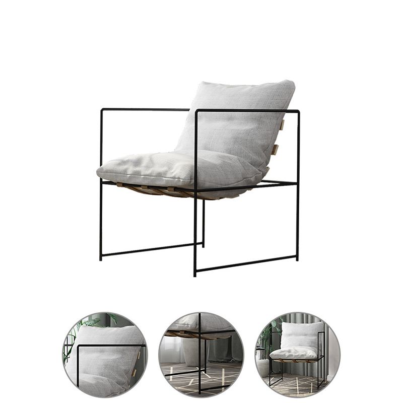 26.77" Wide Contemporary Style Single Sofa Chair Metal Round Arm Chair Clearhalo 'Accent Chairs' 'accent_chairs' 'Chairs & Seating' 'furn' 'furn_accent_chairs' 'Furniture' 'Living Room Furniture' 1200x1200_7e0094f1-b22a-4ee7-8a1f-e086bdbea357