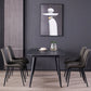Sintered Stone Rectangular Dining Table Contemporary with Four Legs Base Table in Black Clearhalo ' dining_table' 'Dining Tables & Seating' 'Dining Tables' 'Furniture' 'furniture_dining_table' 'Kitchen & Dining Furniture' 'kitchen&dining_furn' 'kitchen' 'kitchen_dining_table' 1200x1200_7e014046-148f-49b2-b38b-50416eaf67fd