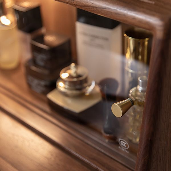 Scandinavian Vanity Makeup Table Set Wolnut Dressing Table Stool Set Clearhalo 'Bedroom Furniture' 'furn' 'furn_makeup_vanities' 'Furniture' 'Makeup Vanities' 'makeup_vanities' 1200x1200_7e01c709-20b8-4627-a1a7-483587339790