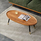 Round/oval Black Metal 3/4 Leg Base Design Wood Table Panel Coffee Table Clearhalo 'Coffee & Accent Tables' 'Coffee Tables' 'coffee_tables' 'furn' 'furn_coffee_tables' 'Furniture' 'Living Room Furniture' 1200x1200_7e02d0e4-ea4b-45b2-a694-f87ae80bb2e4