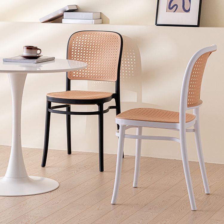 Modern Plastic Dining Armless Chair Open Back Dining Side Chair for Restaurant Use Clearhalo ' kitchen&dining_furn' 'Dining Chairs' 'Dining Tables & Seating' 'dining_chair' 'furn' 'furn_dining_chair' 'Furniture' 'furniture_dining_chair' 'Kitchen & Dining Furniture' 'kitchen' 1200x1200_7e03ce11-6412-434f-a06e-d2e13229bc27
