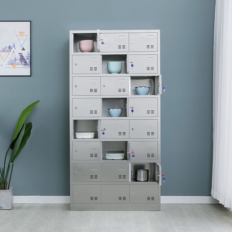 Metal Industrial Cabinet for Bathroom Steel Storage Cabinet with Hinged Door Clearhalo 'Armoires & Wardrobes' 'armoires_wardrobes' 'Bedroom Furniture' 'furn' 'furn_armoires_wardrobes' 'Furniture' 1200x1200_7e04c1f9-7693-4423-b329-d668e8f14c92
