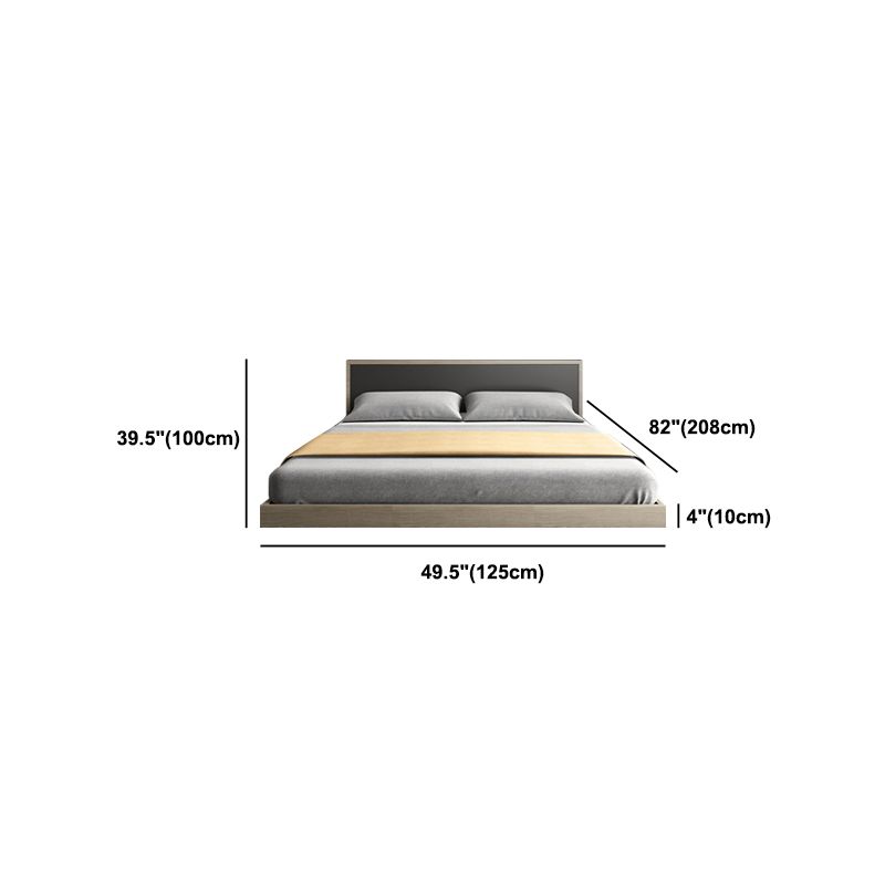 Contemporary Gray Panel Bed with Rectangular Headboard in Wood Clearhalo 'Bedroom Furniture' 'Beds' 'furn' 'furn_beds' 'Furniture' 1200x1200_7e052eaa-40ed-4b47-921d-844f3ca71aaa