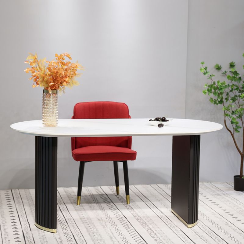 Luxury Double Pedestal Dining Site Table Stone Dining Room Furniture Clearhalo ' dining_table' 'Dining Tables & Seating' 'Dining Tables' 'furn' 'furn_dining_table' 'Furniture' 'furniture_dining_table' 'Kitchen & Dining Furniture' 'kitchen&dining_furn' 'kitchen' 'kitchen_dining_table' 1200x1200_7e055e7a-7dfc-4fb6-92ec-2e229dc3d172