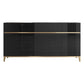 Glam Dining Server Stone e Sideboard in legno con cassetti