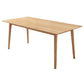 Mesa de comedor de madera estilo Glam, mesa rectangular con patas de madera para cocina