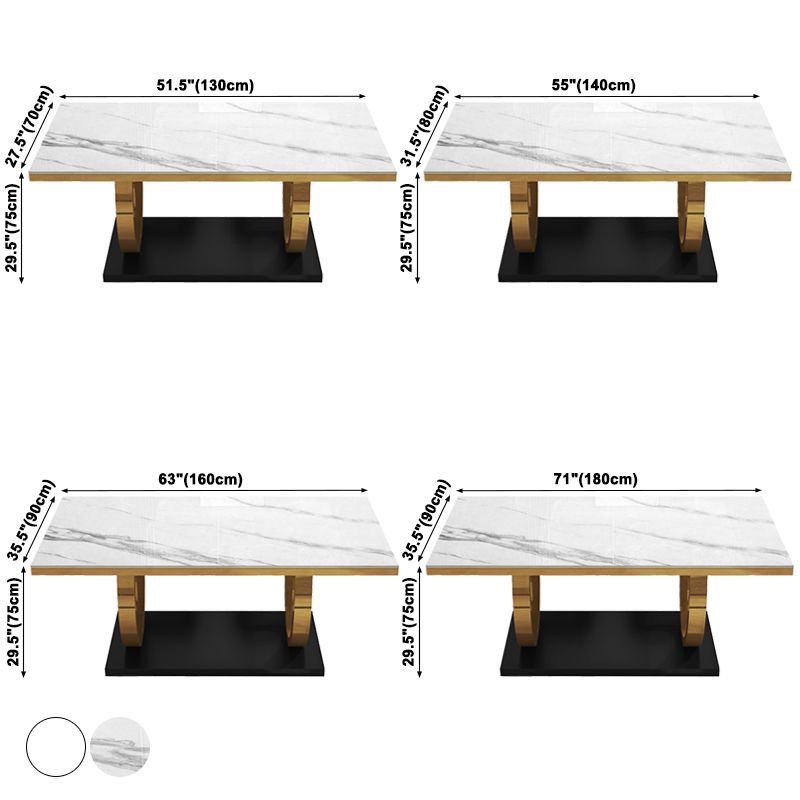 Metal Traditional Luxury Rectangle Indoor Table Sintered Stone Table with Metal Pedestal Base Clearhalo ' dining_table' 'Dining Tables & Seating' 'Dining Tables' 'furn' 'furn_dining_table' 'Furniture' 'furniture_dining_table' 'Kitchen & Dining Furniture' 'kitchen&dining_furn' 'kitchen' 'kitchen_dining_table' 1200x1200_7e06d620-bd3f-477b-b173-6b8deedd6496
