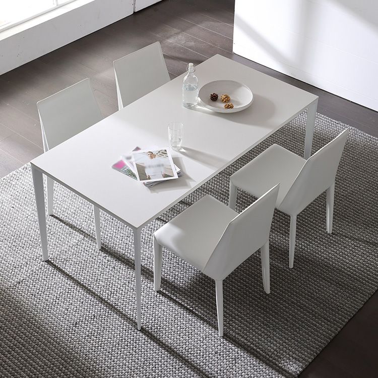 Industrial Sintered Stone Table 4 Legs Base Rectangle Table for Home Clearhalo ' dining_table' 'Dining Tables & Seating' 'Dining Tables' 'Furniture' 'furniture_dining_table' 'Kitchen & Dining Furniture' 'kitchen&dining_furn' 'kitchen' 'kitchen_dining_table' 1200x1200_7e073957-adaf-423f-aea3-53f0eb478244