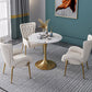 Metalen traditionele luxe ronde tafel van gesinterd stenen tafel met tulponderstel