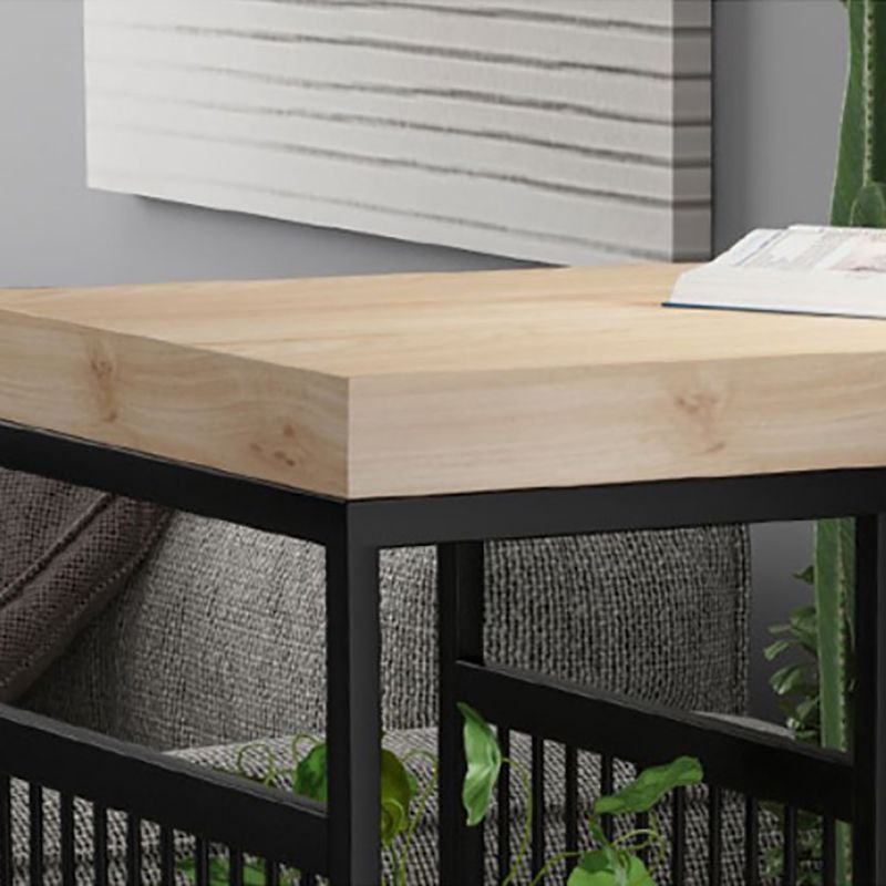 Industrial Solid Wood Top Counter Table 42-inch Height Table for Living Room Clearhalo 'Bar Furniture' 'Bar Tables' 'bar_tables' 'furn' 'furn_bar_tables' 'Furniture' 'furniture_bar_tables' 'Kitchen & Dining Furniture' 1200x1200_7e084641-47a3-42b3-8e78-e90a57bbe322