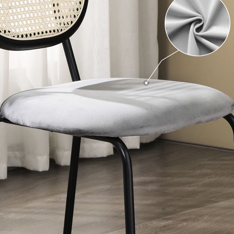 Open Back Armless Dining Chairs Upholstered Side Chair with Metal Legs Clearhalo ' kitchen&dining_furn' 'Dining Chairs' 'Dining Tables & Seating' 'dining_chair' 'furn' 'furn_dining_chair' 'Furniture' 'furniture_dining_chair' 'Kitchen & Dining Furniture' 'kitchen' 1200x1200_7e094d2f-c4e1-49e1-8fcf-ba865ab84397