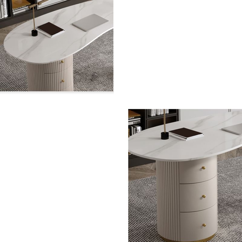 Bureau d'écriture en pierre de style glamour Bureau en bois d'ingénierie pour la maison