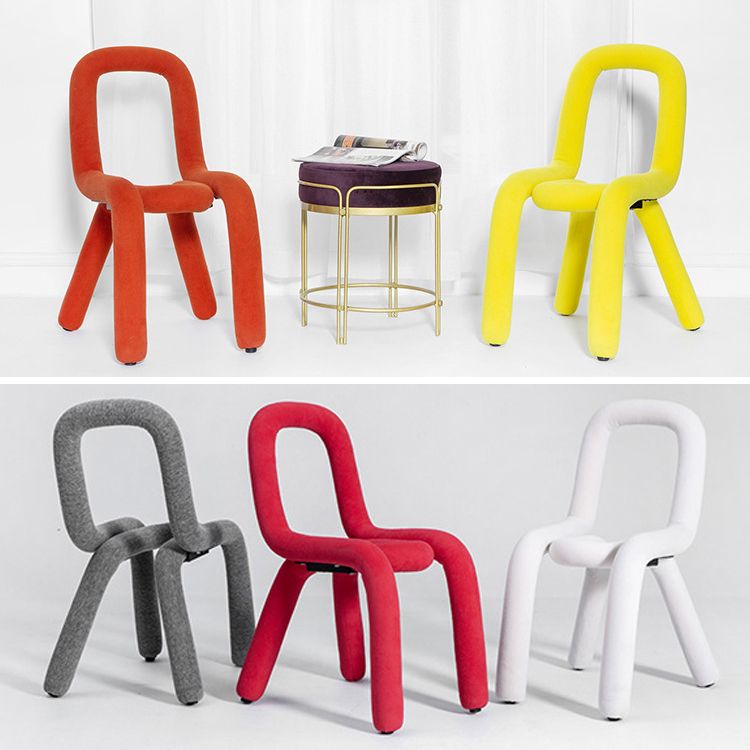 Glam Design Style Metal Chairs Kitchen Dining Room Open Back Side Chair Clearhalo ' kitchen&dining_furn' 'Dining Chairs' 'Dining Tables & Seating' 'dining_chair' 'furn' 'furn_dining_chair' 'Furniture' 'furniture_dining_chair' 'Kitchen & Dining Furniture' 'kitchen' 1200x1200_7e0b1d41-6de3-440b-bc88-b98a4ff59575