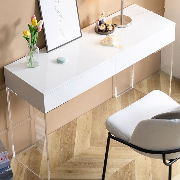 Contemporary 2 Drawers Make-up Vanity Acrylic Makeup Vanity Desk Table