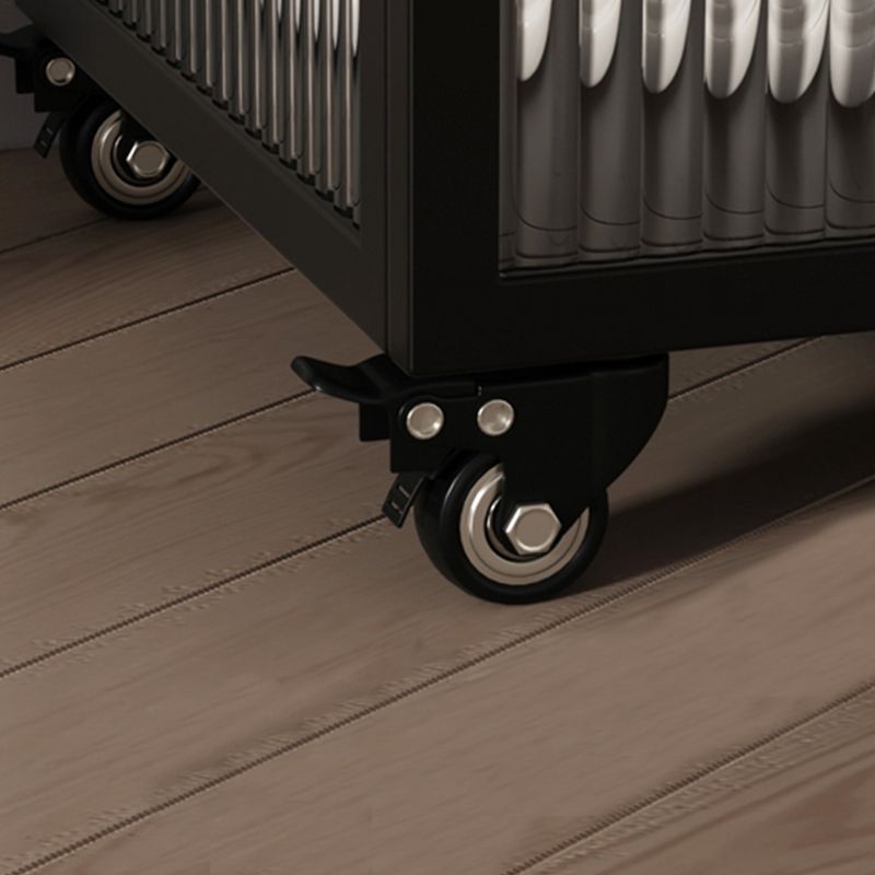 Server da pranzo in acciaio moderno 13,8 "W√ 333.8" H 2 porte con porta di vetro con porta di vetro