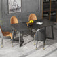 Industrial Rectangle Dining Table Matte Finish Dinette Table with Metal Sled Base
