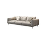 Contemporary Faux Leather Pillows Back Sofa with Tuxedo Arm in Beige Clearhalo 'furn' 'furn_sofas' 'Furniture' 'Living Room Furniture' 'Sofa' 'sofas' 1200x1200_7e0d2d44-b24f-4c65-b32f-2e0cdd631e8a